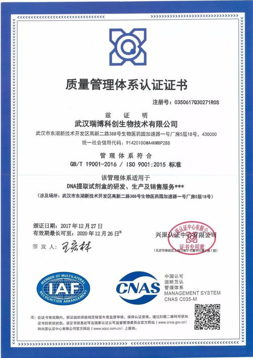 聚焦品質(zhì)認(rèn)證，解析東湖高新園區(qū)企業(yè)瑞博祥的品牌DNA提取試劑盒如何以ISO認(rèn)證驅(qū)動(dòng)品牌管理升級(jí)